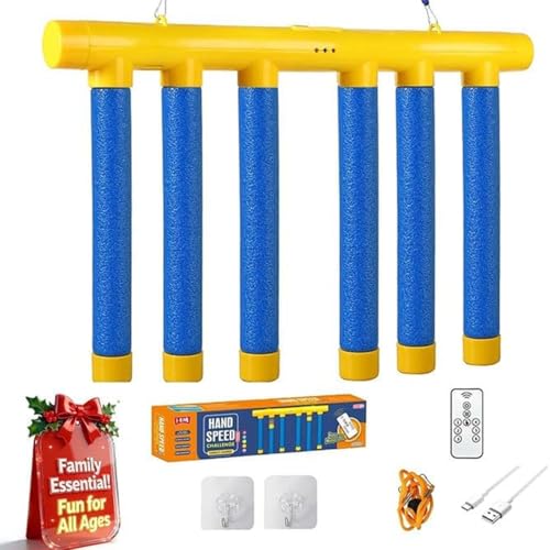 Reflex Drop Sticks Challenge Game Hand Eye Coordination Training Toy Reaction Time Training Catching Stick Game Seniors USB Rechargeable Falling Sticks Agility Equipment Party Toy - color: A Yellow