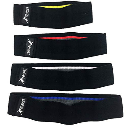 Kbands Hip Bands Resistance Kit | Non-Slip Fabric Glute-Bands | Fitness Training Physical Therapy | Infinity Series - 4 Resistance Levels + Free Carry Bag