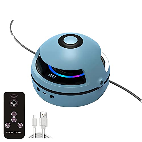Music Jump Rope Machine, Intelligent Automatic Electric Rope Skipping Machine With Bluetooth Speaker,with LED Display Counter, Training Counting Rope Machine for Gym Party Home (blue)