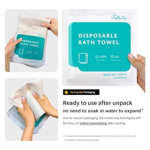 10 Pack Disposable Bath Towels 55''X27.5'’ Durable Portable Camping Towels - size: 10 Pack
