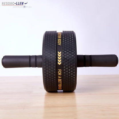 Upgraded Ab Roller Wheel. Abdominal Training Roller for Men/Women, Abdominal Wheels Widened to 3.4 ", Rubber Tread of The Abdominal Wheel Upgraded, Max Weight 490 lbs - color: Yellow