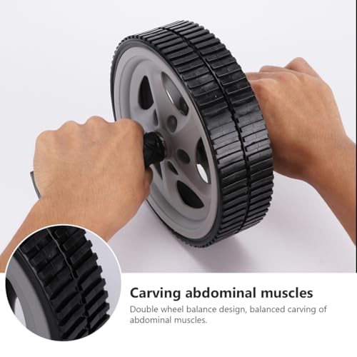 GALPADA Portable Dual Wheel Ab Roller for Home Fitness Core Strength Trainer with Ergonomic Grips Whisper-quiet Wear-resistant Wheels Suitable for Beginners and Advanced Users