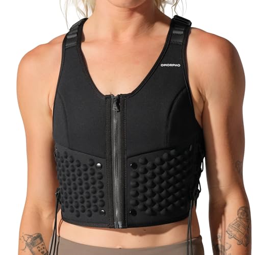 OMORPHO Women’s G-Vest Icon, 6 lb (up to 12 lb with optional G-Pack, sold separately), low-profile, fully adjustable comfort fit for hiking, walking, running, and training. - color: Black, size: XL