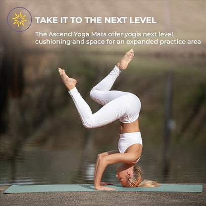 Ascend 6mm Thick Yoga Mat, 72x24in - color: Sage - Solid