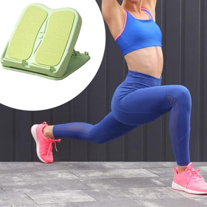 Colaxi Slant Board for Calf Stretching 11 Levels Adjustable Foldable Leg Stretching Slant Board Calf Stretcher for Hamstring Squats, Green - color: green