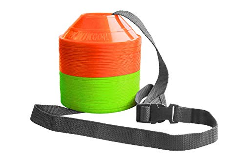 Kwik Goal Mini Disc Cone Kit (50-Pack) - color: Green/Orange, size: 1 3/8" x 5"