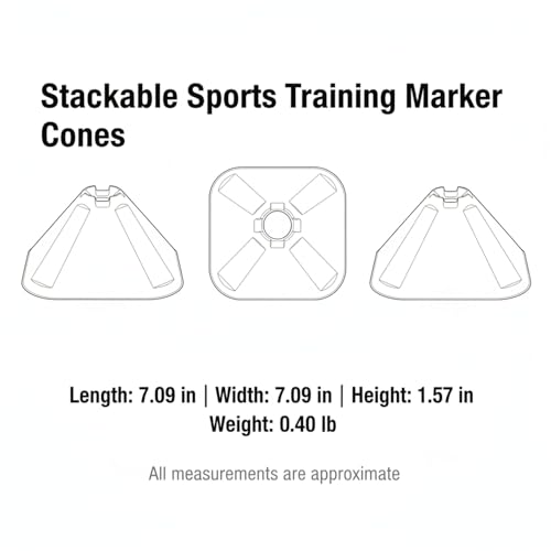 Stackable Sports Training Marker Cones, PE Plastic Agility Drill Markers for Soccer and Basketball Practice (1 PC)