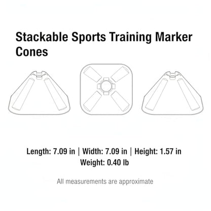 Stackable Sports Training Marker Cones, PE Plastic Agility Drill Markers for Soccer and Basketball Practice (1 PC)