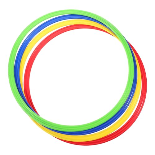 Milisten 4pcs Plastic Soccer Training Rings for Speed and Agility Drills Sturdy Agility Circles for Enhanced Coordination for Boys and Girls and Adults Indoor/Outdoor Training