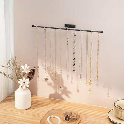 Wall Hanging Jewelry Organizer 12.6", Screw Included, Black 4-Pack - color: Black, size: 4 Pack
