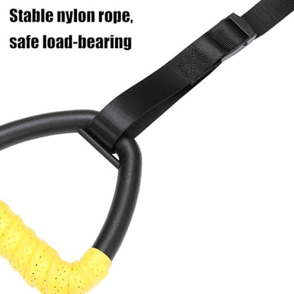 Pull Up Rings - Adjustable Fitness Gymnast Rings with Straps, Strength Training Equipment | Portable Exercise Ringss for Home Outdoor Workout, Calisthenics Gear for Adults Family Sport Cardio Dance