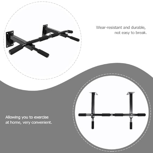 Portable Chin Up Bar,Heavy Duty Pull-Up Bar,Wall Mounted Pull Up Bar Need to Drill Holes for Home Gym Exercise Max Load 600lbs