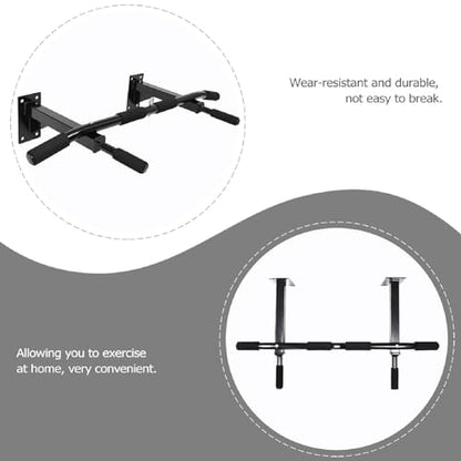 Portable Chin Up Bar,Heavy Duty Pull-Up Bar,Wall Mounted Pull Up Bar Need to Drill Holes for Home Gym Exercise Max Load 600lbs
