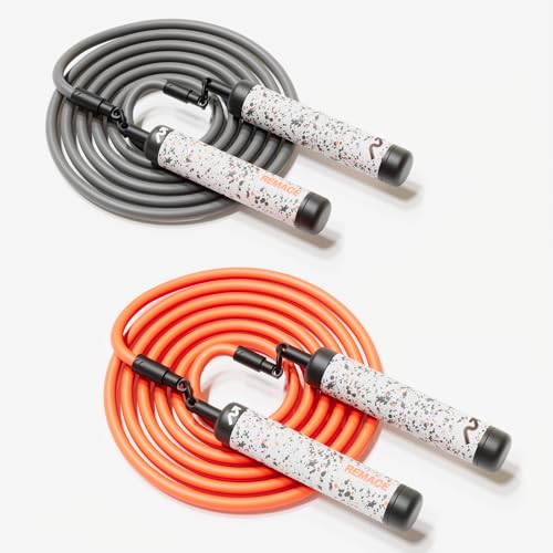 Level 1 Weighted Jump Rope Set - (1/4LB, 1/2LB) Workout Set for Fitness, Exercise and Boxing - Speed Ropes for Beginner to Intermediate Jumpers - Two Included - size: Small - 8’0” (user height 4’9” - 5’3”)