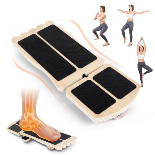 Ankle Strengthener & Ankle Balance Board, Used For Sprain Physical Rehabilitation and Relief of Plantar Fasciitis, Axis Board Pro - Includes Exercise Guide