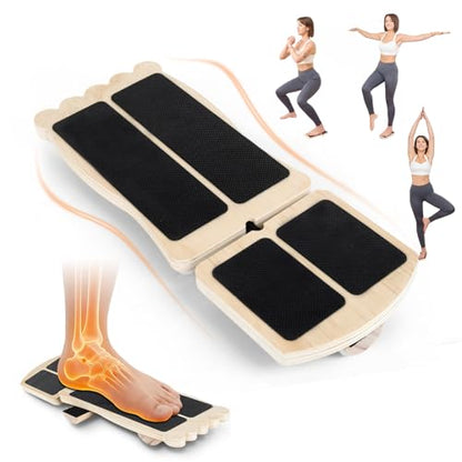 Ankle Strengthener & Ankle Balance Board, Used For Sprain Physical Rehabilitation and Relief of Plantar Fasciitis, Axis Board Pro - Includes Exercise Guide