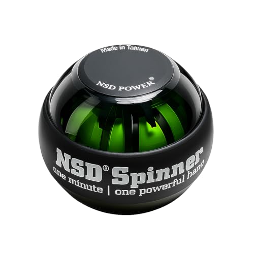 NSD Manual Thumb Wind Start Spinner Gyro Ball – Up to 15,000-18,000 RPM Premium & Durable Hand Strengthener and Wrist Exerciser for Grip Strength Training, Forearm Workout, and Pain Relief - size: Thumb-Wind Start