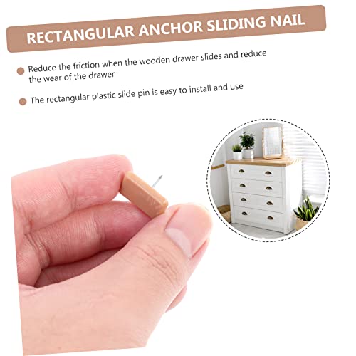 Hemoton Furniture Sliders Plastic Core Sliders for Drawer Guides Stops Easy Repair for Broken Drawer Glides