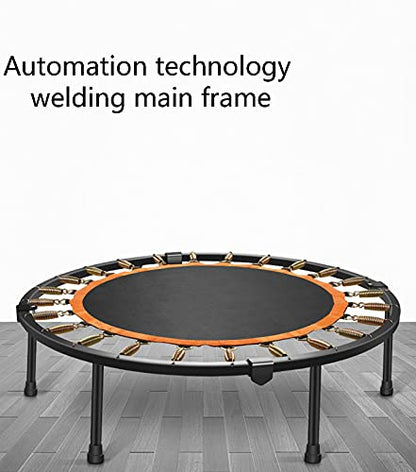 Replacement Trampoline Pad Outdoor Fitness Trampoline with Adjustable Handle,Mute Foldable Trampoline Mini Exercise Rebounder for Adults Kids Indoor/Garden Workout Equipment,Maximum Load 200Kg
