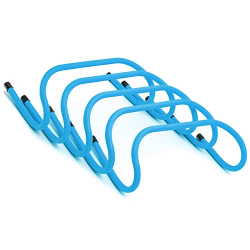 Trademark Innovations 6" Speed Training Hurdles (Set of 5, Blue)