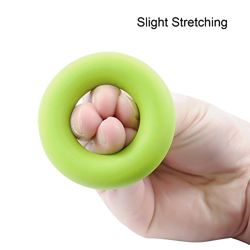 Wisdompro 3 Pack Hand Grip Strengthener Rings, Strength Trainer for Finger, Forearm Exercise, Rock Climbing Gripper Workout - 30, 40 and 50 Lbs