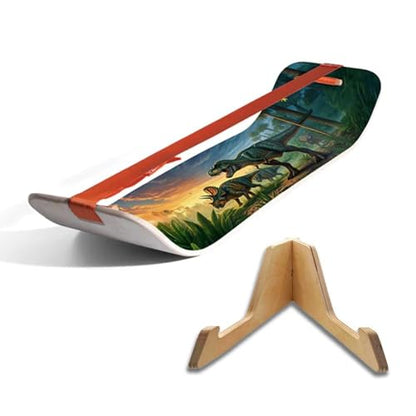 GIBBON SlackBoard - GiBoard Balance Board Kids & Adults - Slackline Balance Trainer - Slack Board Core Workout Equipment Home Gym Training - Standing Desk Exercise - Yoga, Agility, Pilates & More