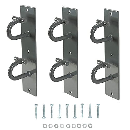 ECOTRIC Resistance Band Wall Anchors, 3 Set Workout Wall Mount Hooks for Body Weight Strength Training Yoga, Home Gym