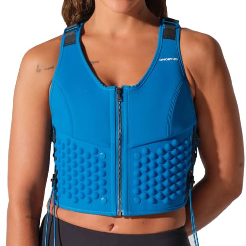 OMORPHO Women’s G-Vest Icon, 6 lb (up to 12 lb with optional G-Pack, sold separately), low-profile, fully adjustable comfort fit for hiking, walking, running, and training. - color: Deep Sea, size: S-M