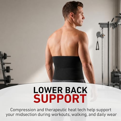 McDavid Sweat Band & Waist Trimmer Belt for Men, Back Support, Improves Posture During Workouts, Waist Trainer For Men