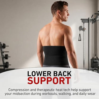 McDavid Sweat Band & Waist Trimmer Belt for Men, Back Support, Improves Posture During Workouts, Waist Trainer For Men