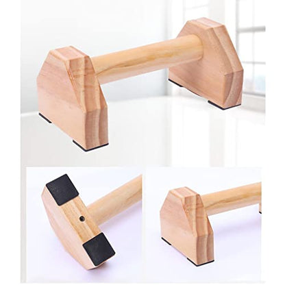 Up, Thick Wooden Grip, Slip-Resistant Push Handles Perfect for Floor, Strength Training Equipment At Home Push Handles Stands for Floor Women Men Exercise Fitness Wooden