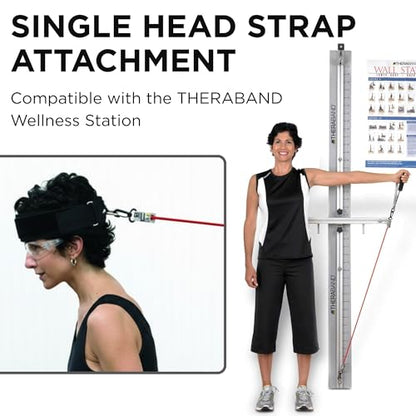 THERABAND Head Strap Attachment for Wellness Exercise & Wall Station, Adjustable Neck Exercise Strap, Durable Fabric Construction, Professional Rehab Accessory