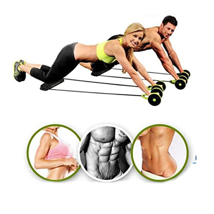 Ab Roller Wheel with Resistance Bands & Knee Pad – Core Abdominal Trainer for Home or Gym Workouts – Sculpt Abs, Slim Waist, Tone Arms, Chest, and Core – Adjustable Fitness Equipment for Men & Women