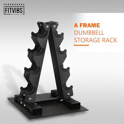 Fitvids A-Frame Dumbbell Weight Rack, Vertical Storage Rack for Dumbbells, Weight Stand Only for Home Gym Space Saver - style: A-Frame, 4-Tier rack only