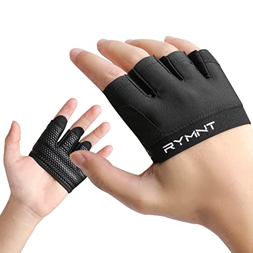 Minimal Workout Gloves,Short Micro Weight Lifting Gloves Grip Pads with Full Palm Protection & Extra Grip for Men Women Weightlifting,Gym,Cross Training,Powerlifting,WODs.