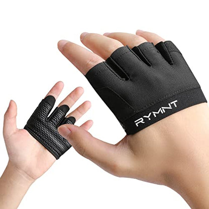 Minimal Workout Gloves,Short Micro Weight Lifting Gloves Grip Pads with Full Palm Protection & Extra Grip for Men Women Weightlifting,Gym,Cross Training,Powerlifting,WODs.