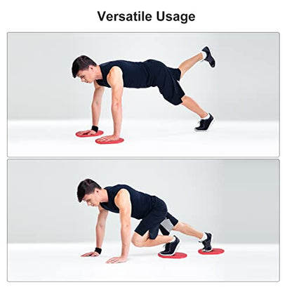 Generic Exercise Core Sliders, Oval Glider Discs with Feet Covers, Dual Sided Usage in Home Gym for Full Body Workout, Orange