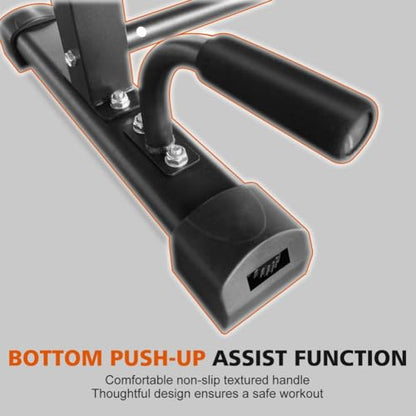 Dip Bar Station Set, 6 Level Adjustable, 1200lbs Heave Duty Dip Station for Full Body Workout Fitness, Functional Parallettes Bars
