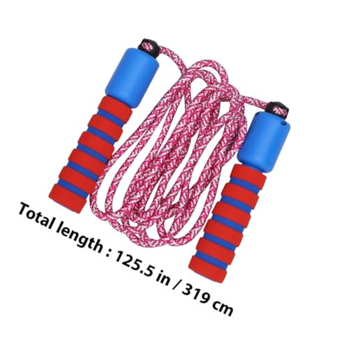 2pcs ’s Counting Jump Rope Set, Cotton Rope with Automatic Digital Counter, Interactive Skipping for Fitness Workout and School Exercise, Purple-pink Red-blue Colors