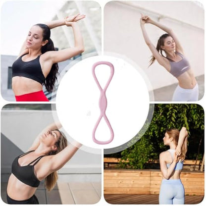 Stretch Fitness Band Portable Body Stretching Tension Rope - color: Pinnk, size: 15 lb