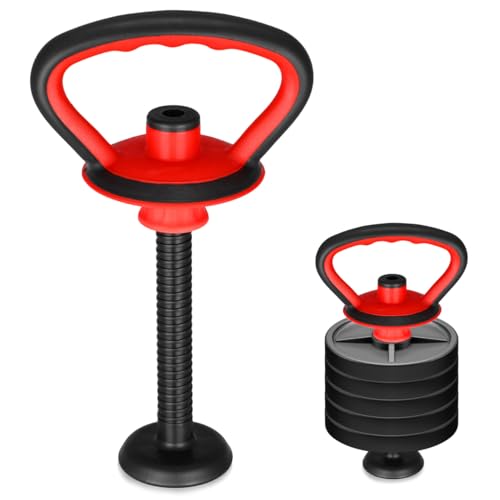 Luxshiny Adjustable Kettlebell Handle and Base Nut Set for Home Gym Fitness, Portable Weightlifting Dumbbell Grip Accessory for Strength Training and Exercise Equipment