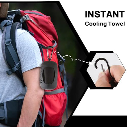 JBM Cooling Towel 40” X 12” Ice Towel Quick Dry Breathable Soft Microfiber Towels for Sports, Camping, Beach, and Outdoor Activities (Black) - color: Black