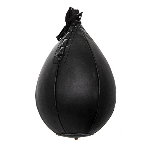 PU Leather Speed Bag – Pear Shaped Hanging Ball for Boxing, MMA & Muay Thai – Training Equipment for Doorway Hanging Ceiling – Boxer Accuracy Workout, Drills & Exercise – Punching Trainer - size: M - 7"x10"