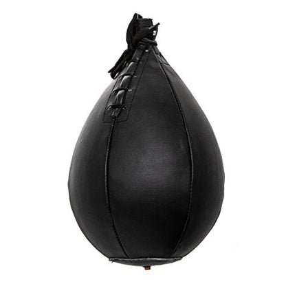 PU Leather Speed Bag – Pear Shaped Hanging Ball for Boxing, MMA & Muay Thai – Training Equipment for Doorway Hanging Ceiling – Boxer Accuracy Workout, Drills & Exercise – Punching Trainer - size: XS - 5"x7"