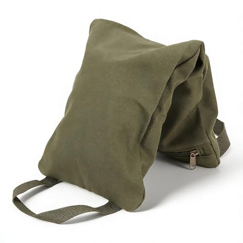Sandbags for Working Out, Green Yoga Sand Bag for Weight Training with Double Handle, Adjustable Fillable Yoga Canvas Sandbags for Adding Weight and Support