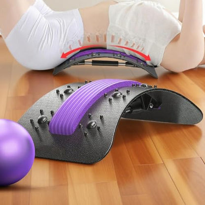 Back Arch Stretcher | Adjustable Lumbar Stretcher Spine Decompressor,Traction Device for Body Meditation Exercise Men Women Athletes Drivers Yoga Travel Bedroom Bench
