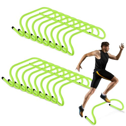 Wettarn 18 Pcs 6" Speed Training Hurdles Mini Agility Hurdles Bulk - color: Green