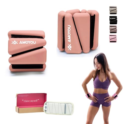 Wrist & Ankle Weights for Women – 2 lb Ankle Weights (Set of 2, 1 lb Each) | Arm Weights for Women | Leg Weights for Walking, Yoga, Cardio & Strength Training - color: Orange