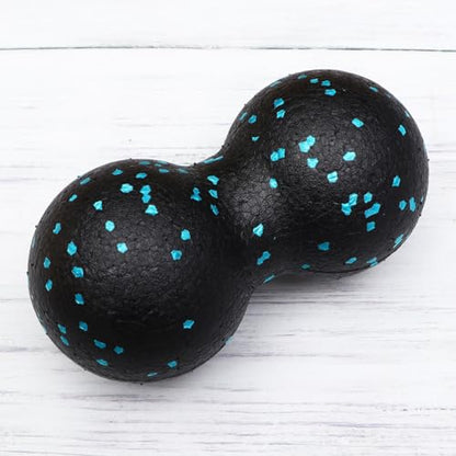 Healifty Hard Peanut Massage Ball Double Lacrosse Massage Ball Deep Tissue Massage Roller Mobility Ball for Physical, 16.5X8.5X2cm, Blue