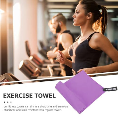 Yardwe Quick-Drying Sports Towel Microfiber Sweat Absorbent 40X80Cm with Purple Mesh Bag Compact Travel Outdoor Yoga Camping Towel